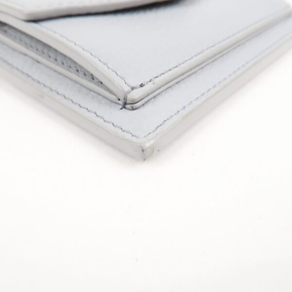 MIU MIU leather Card Case Coin Case Light Gray 5MC081 Used