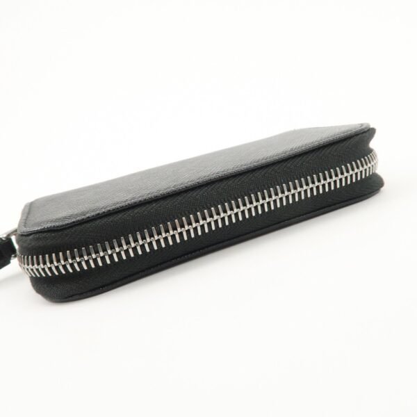 PRADA Saffiano Leather Round Zippy Key Case Black 2PG604 Used