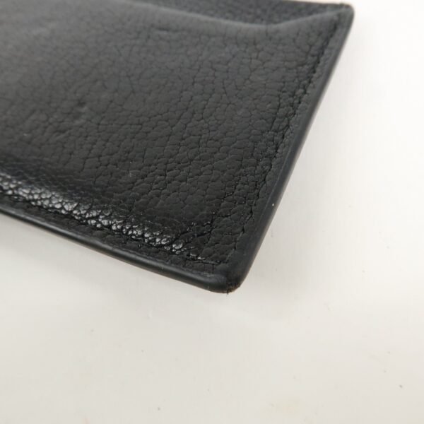 MIU MIU Leather Ribbon Card Case Black Gold Hardware 5MC208 Used