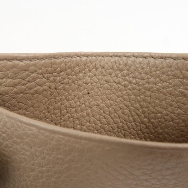 PRADA Leather Card Case Card Holder Beige 1MC208