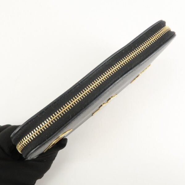 PRADA Logo Saffiano Leather Zippy Long Wallet Black 1ML506